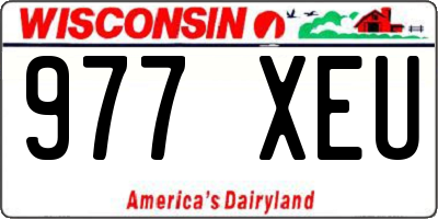 WI license plate 977XEU