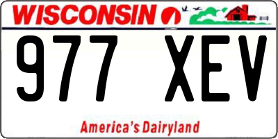 WI license plate 977XEV