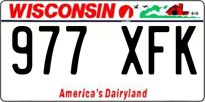 WI license plate 977XFK