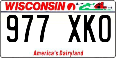 WI license plate 977XKO