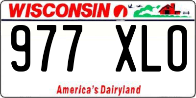 WI license plate 977XLO