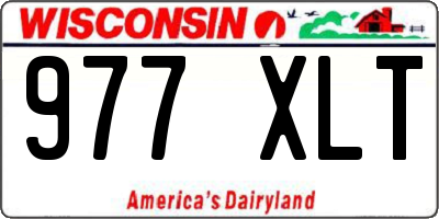 WI license plate 977XLT