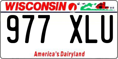 WI license plate 977XLU