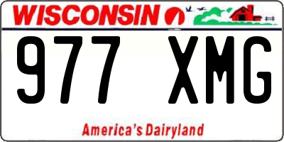 WI license plate 977XMG
