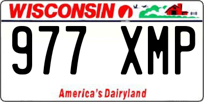 WI license plate 977XMP