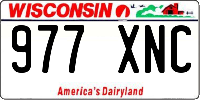 WI license plate 977XNC