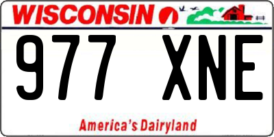 WI license plate 977XNE