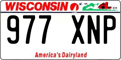 WI license plate 977XNP
