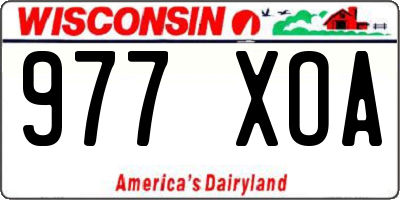 WI license plate 977XOA