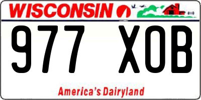 WI license plate 977XOB