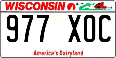 WI license plate 977XOC