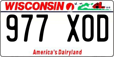 WI license plate 977XOD