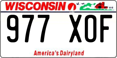 WI license plate 977XOF