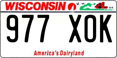 WI license plate 977XOK