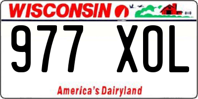 WI license plate 977XOL