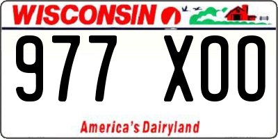 WI license plate 977XOO