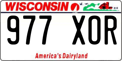 WI license plate 977XOR