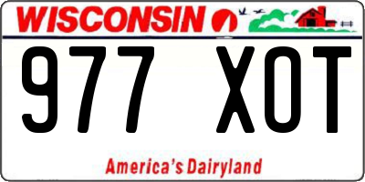WI license plate 977XOT