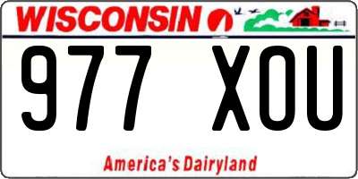 WI license plate 977XOU