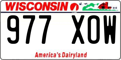 WI license plate 977XOW