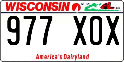 WI license plate 977XOX
