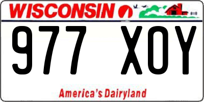 WI license plate 977XOY