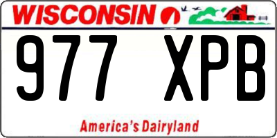 WI license plate 977XPB