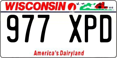 WI license plate 977XPD