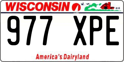 WI license plate 977XPE
