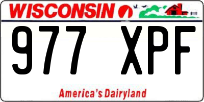 WI license plate 977XPF