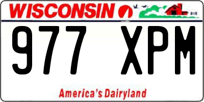 WI license plate 977XPM