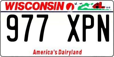 WI license plate 977XPN