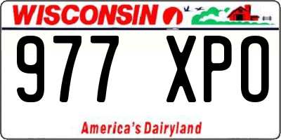 WI license plate 977XPO