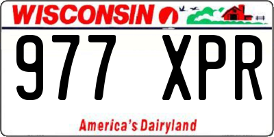 WI license plate 977XPR
