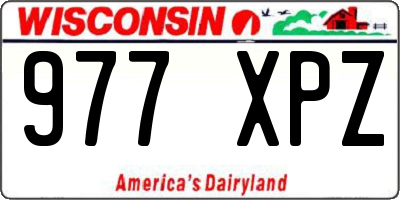 WI license plate 977XPZ