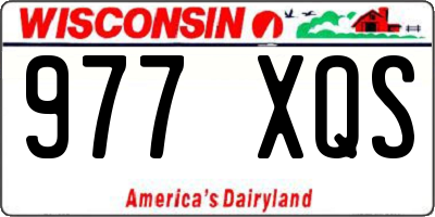 WI license plate 977XQS