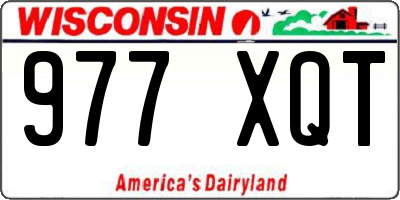 WI license plate 977XQT