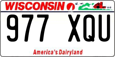 WI license plate 977XQU