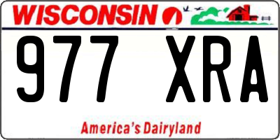 WI license plate 977XRA