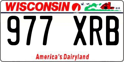 WI license plate 977XRB