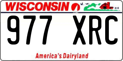 WI license plate 977XRC
