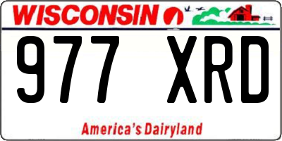 WI license plate 977XRD