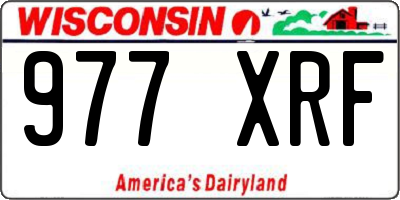 WI license plate 977XRF
