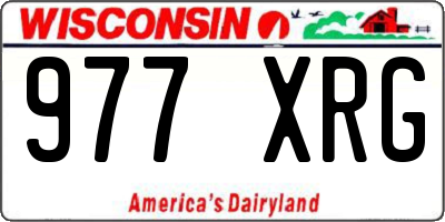 WI license plate 977XRG