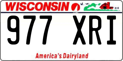 WI license plate 977XRI