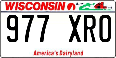 WI license plate 977XRO
