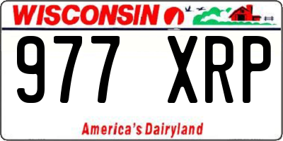WI license plate 977XRP