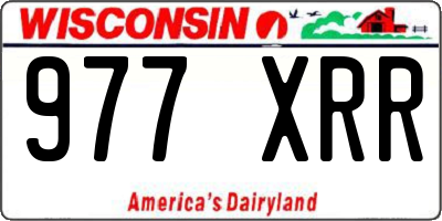 WI license plate 977XRR