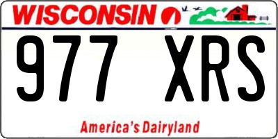 WI license plate 977XRS