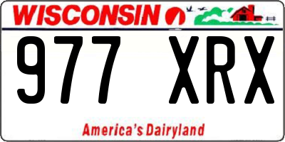 WI license plate 977XRX